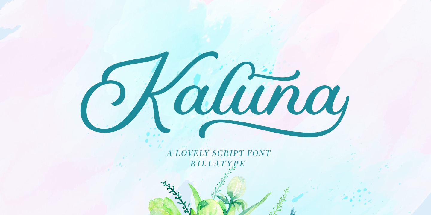 Ejemplo de fuente Kaluna Script #1